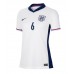 Camisa de Futebol Inglaterra Marc Guehi #6 Equipamento Principal Mulheres Europeu 2024 Manga Curta